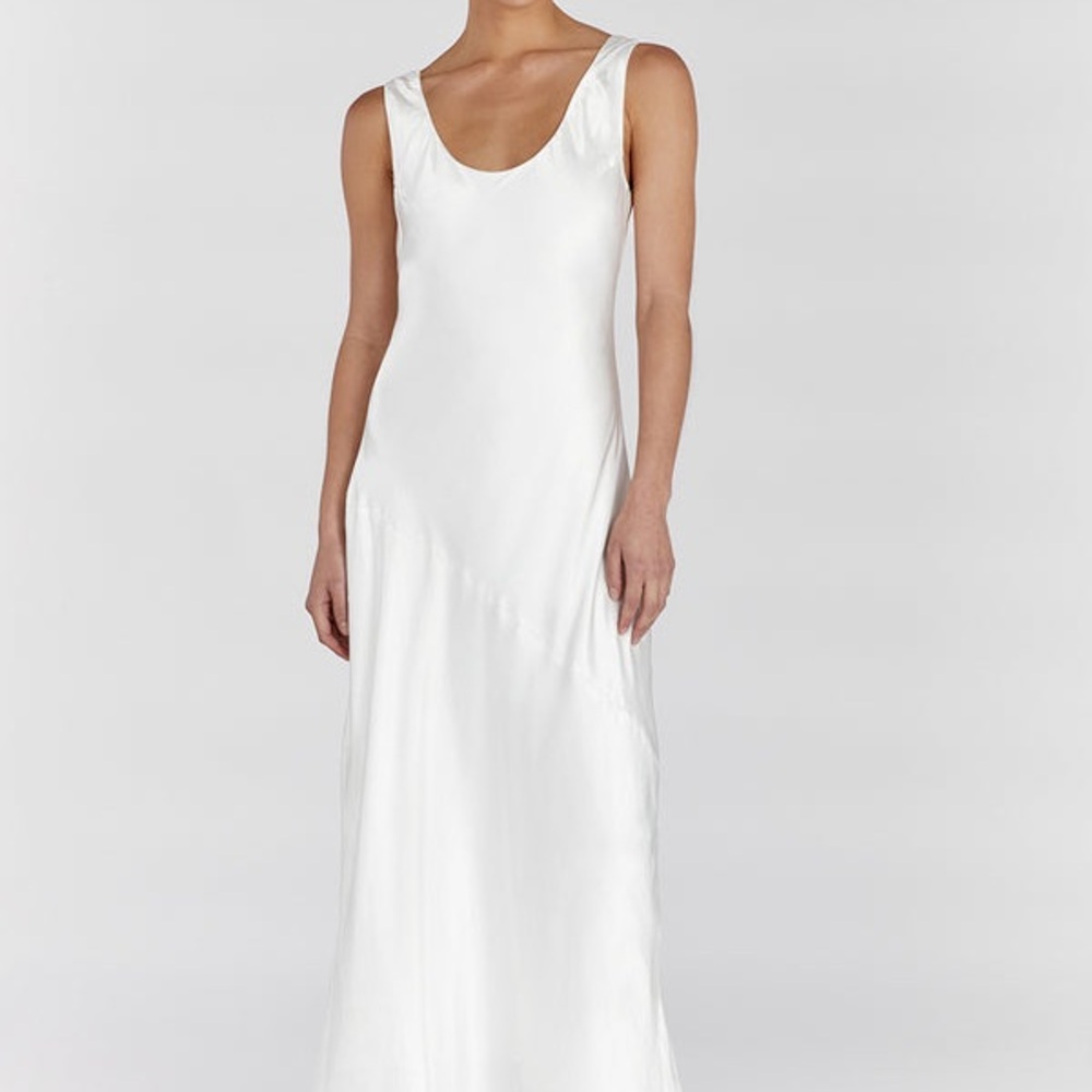 DISSH White Satin Maxi Dress